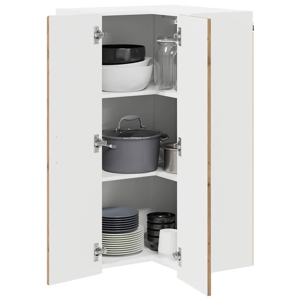 Mobile da cucina con porta-Armadio da cucina Rovere artigianale 57 x 57 x 100 cm