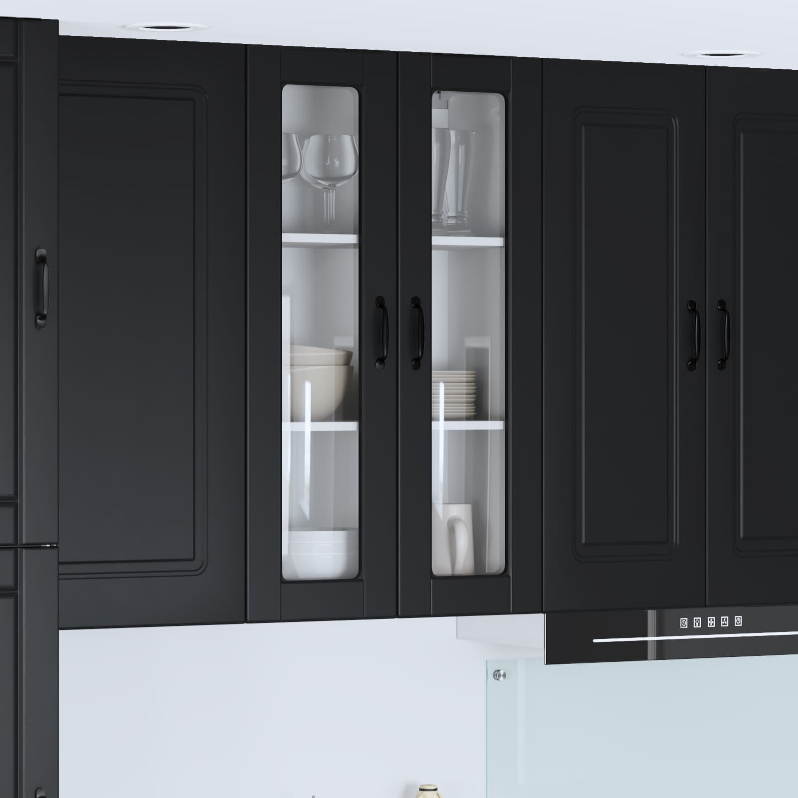 Mobile da cucina-Armadio da cucina Nero 60 x 31 x 100 cm Legno multistrato 232558