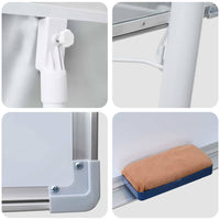 Lavagna bianca magnetica Bianco e grigio 62 x 62 x 195 cm EPS 42019278