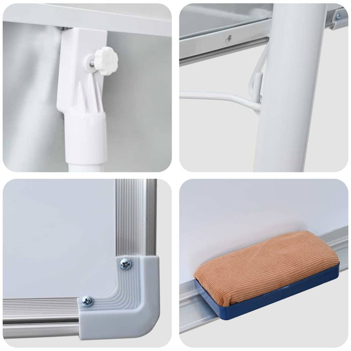 Lavagna bianca magnetica Bianco e grigio 62 x 62 x 195 cm EPS 42019278