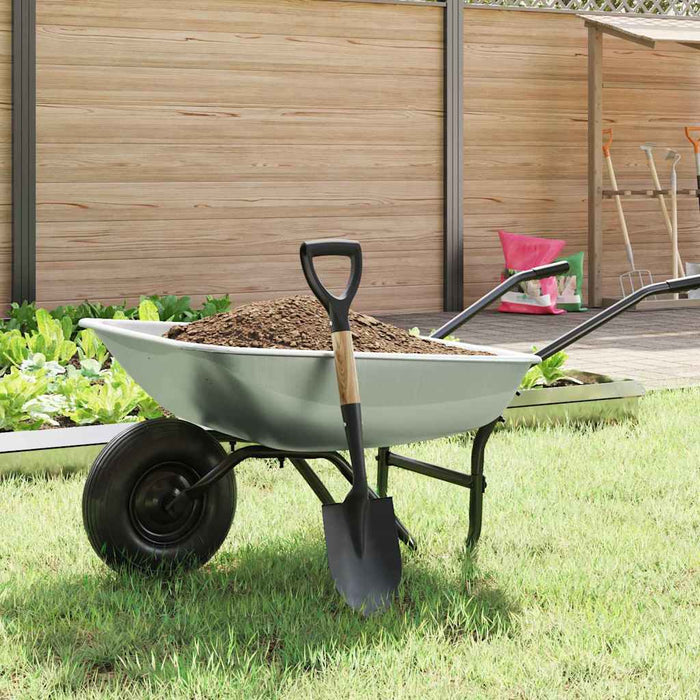 Pala Nero 68,5 cm Acciaio Rivestito e Legno Massiccio 42019412