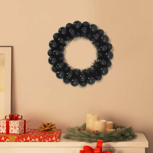 Corone di Palline di Natale 2 pcs Nero 33 x 33 x 7 cm 42019678