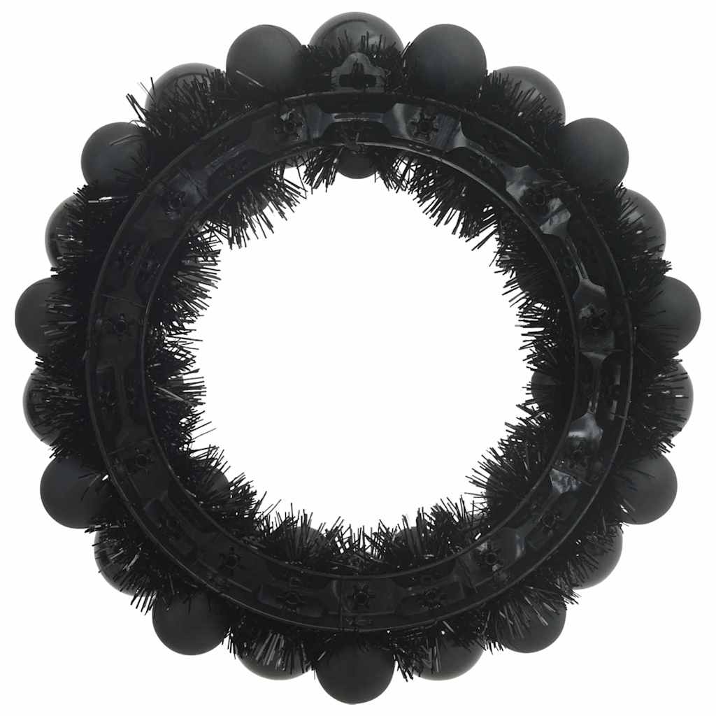 Corone di Palline di Natale 2 pcs Nero 33 x 33 x 7 cm 42019678