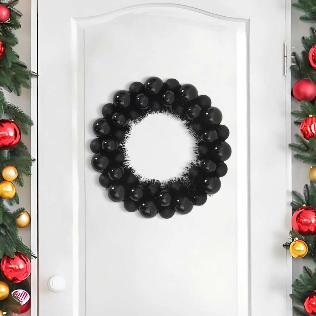 Corone di Palline di Natale 2 pcs Nero 33 x 33 x 7 cm 42019678
