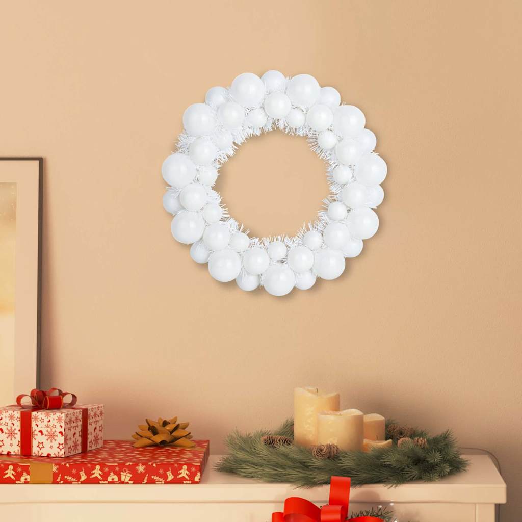 Corone di Palline di Natale 2 pcs Bianco 33 x 33 x 7 cm 42019680