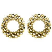 Corone di Palline di Natale 2 pz-Decorazioni natalizie Oro 33 x 33 x 7 cm