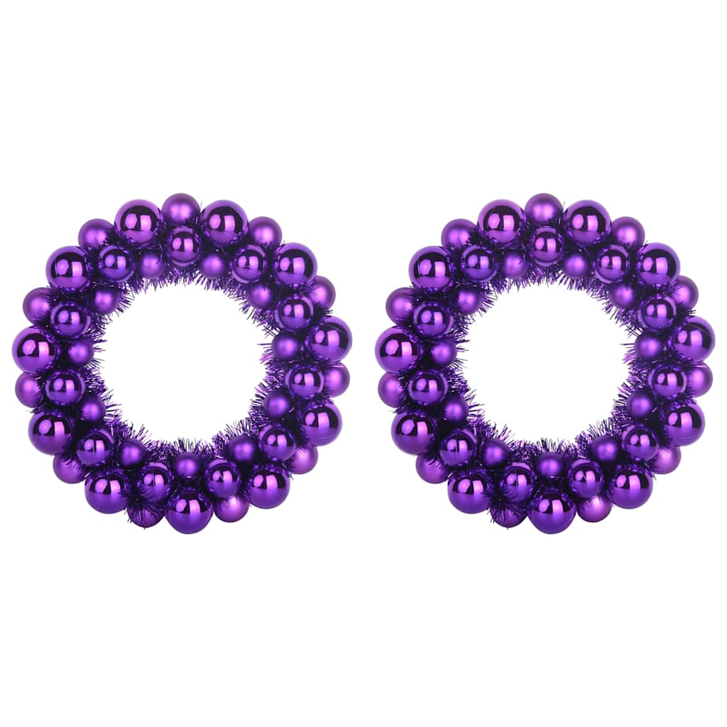 Corone di Palline di Natale 2 pcs Lillà 33 x 33 x 7 cm 42019683