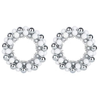 Corone di Palline di Natale 2 pcs Bianco e Argento 42019685