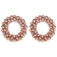 Corone di Palline di Natale 2 pz-Decorazioni natalizie Oro rosa 33 x 33 x 7 cm