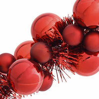 Ghirlanda di Palline di Natale Rosso 186 cm Polistirolo 42019688