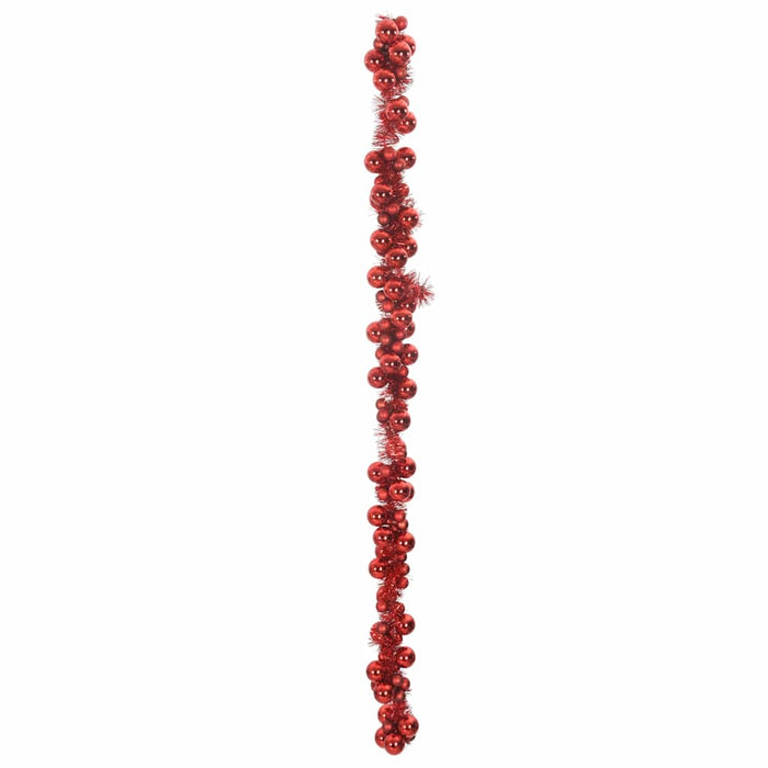 Ghirlanda di Palline di Natale Rosso 186 cm Polistirolo 42019688