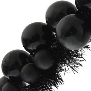Ghirlanda di Palline di Natale Nero 186 cm Polistirolo 42019689