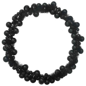 Ghirlanda di Palline di Natale Nero 186 cm Polistirolo 42019689
