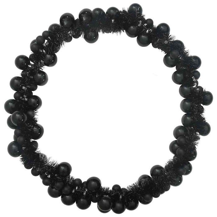 Ghirlanda di Palline di Natale Nero 186 cm Polistirolo 42019689
