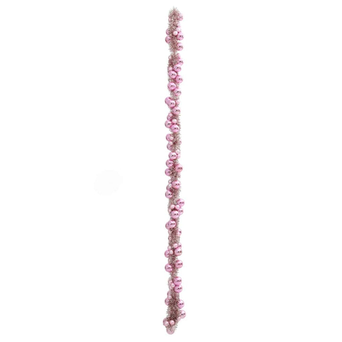 Ghirlanda di Palline di Natale Rosa 186 cm Polistirolo 42019690
