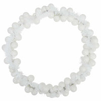 Ghirlanda di Palline di Natale-Decorazioni natalizie Bianco 186 cm Polistirolo