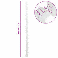 Ghirlanda di Palline di Natale Bianco 186 cm Polistirolo 42019691