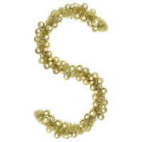 Ghirlanda di Palline di Natale-Decorazioni natalizie Oro 186 cm Polistirolo