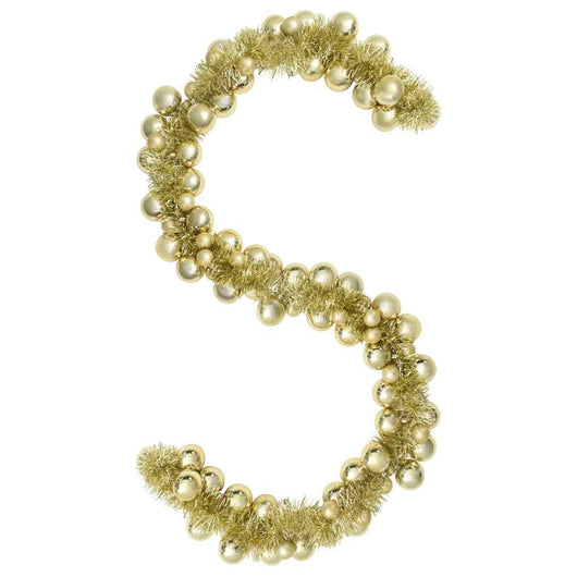 Ghirlanda di Palline di Natale-Decorazioni natalizie Oro 186 cm Polistirolo