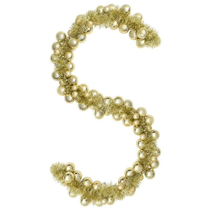 Ghirlanda di Palline di Natale-Decorazioni natalizie Oro 186 cm Polistirolo