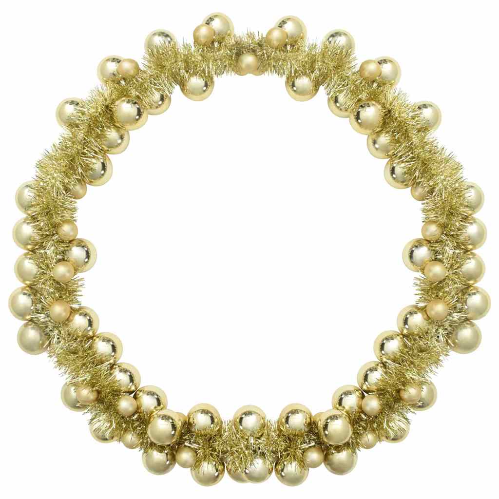 Ghirlanda di Palline di Natale Oro 186 cm Polistirolo 42019692