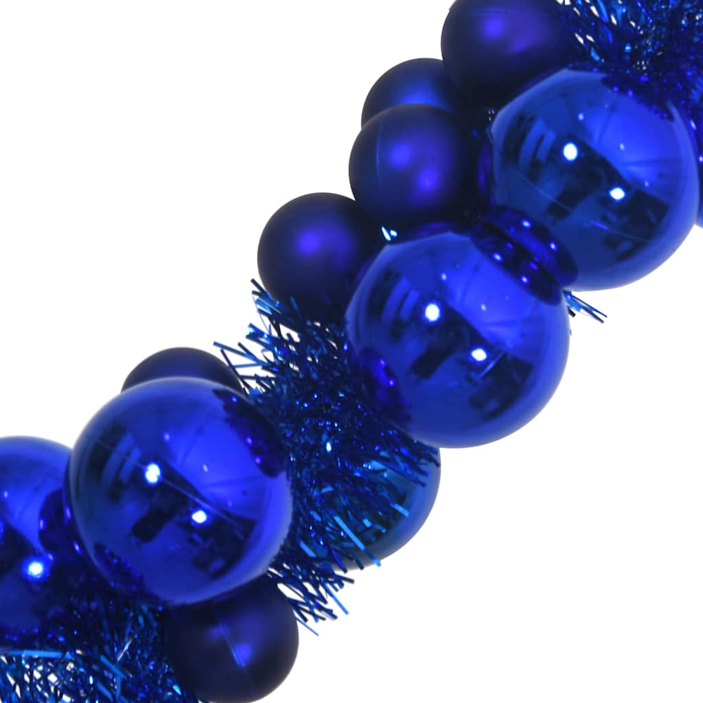 Ghirlanda di Palline di Natale-Decorazioni natalizie Blu 186 cm Polistirolo
