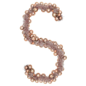 Ghirlanda di Palline di Natale-Decorazioni natalizie Oro rosa 186 cm Polistirolo