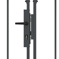 Cancello da Giardino con Parte Superiore Arcuata Grigio 42008956