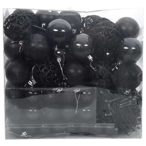 Set di Palle di Natale con 300 LED 120 pcs Nero Plastica 42018828