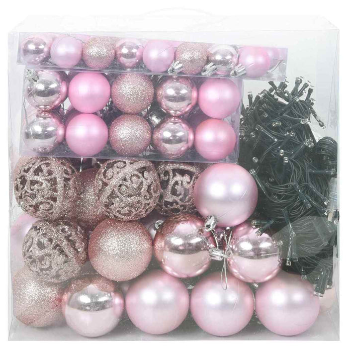 Set di Palle di Natale con 300 LED 120 pcs Rosa Plastica 42018830
