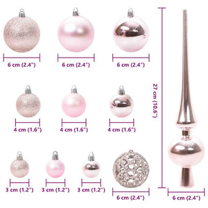 Set di Palle di Natale con 300 LED 120 pcs Rosa Plastica 42018830