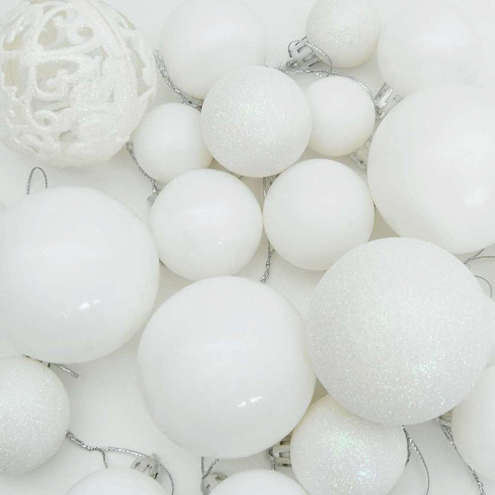 Set di Palle di Natale con 150 LED 61 pcs Bianco Plastica 42018831