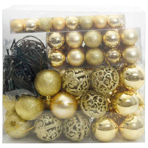 Set di Palle di Natale con 300 LED 120 pcs Oro Plastica 42018834