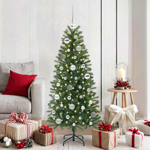 Set di Palle di Natale con 150 LED 61 pcs Argento Plastica 42018835