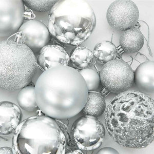 Set di Palle di Natale con 300 LED 120 pcs Argento Plastica 42018836