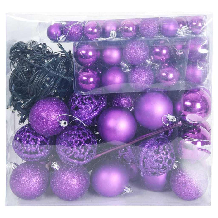 Set di Palle di Natale con 300 LED 120 pcs Lillà Plastica 42018838