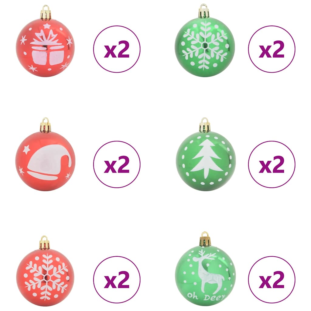 Set di Palle di Natale 40 pcs Rosso e Verde 42018846