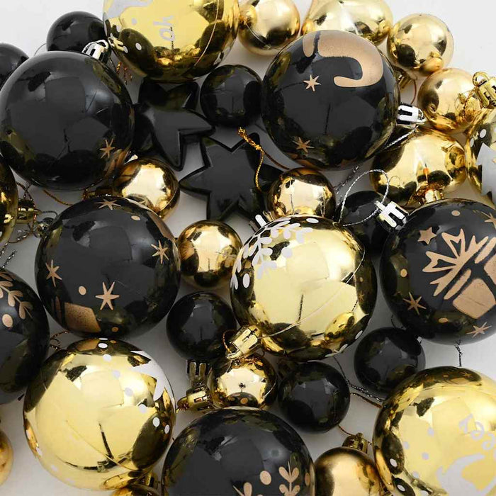 Set di Palle di Natale 40 pcs Nero e Oro 42018848