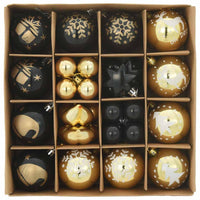 Set di Palle di Natale 40 pcs Nero e Oro 42018848