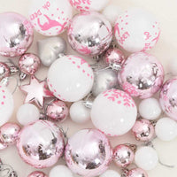 Set di Palle di Natale 40 pcs Bianco e Rosa 42018852