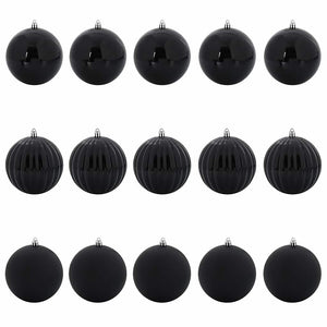 Set di Palle di Natale 15 pcs Nero 42018857
