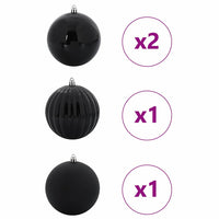 Set di Palle di Natale 4 pcs Nero 42018859