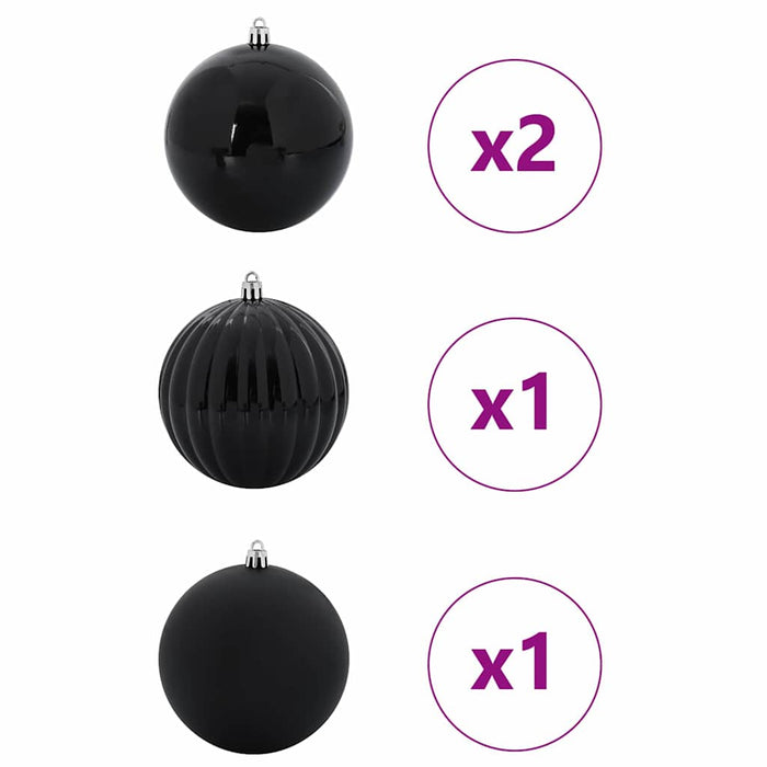 Set di Palle di Natale 4 pcs Nero 42018859