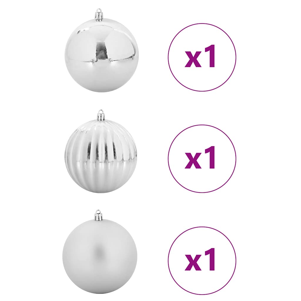 Set di Palle di Natale Altro 3 pcs Argento Ø 25 cm 42018876