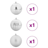 Set di Palle di Natale Altro 3 pcs Argento Ø 25 cm 42018876