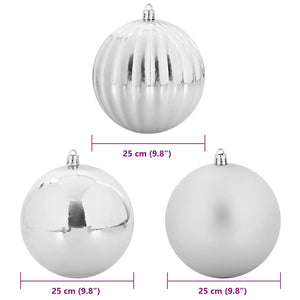 Set di Palle di Natale Altro 3 pcs Argento Ø 25 cm 42018876
