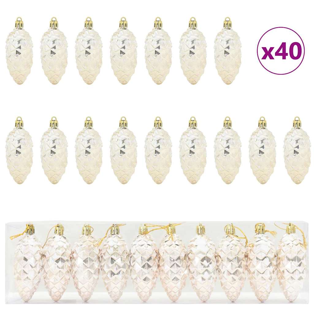 Decorazioni per Albero di Natale 40 pcs Champagne 42018893