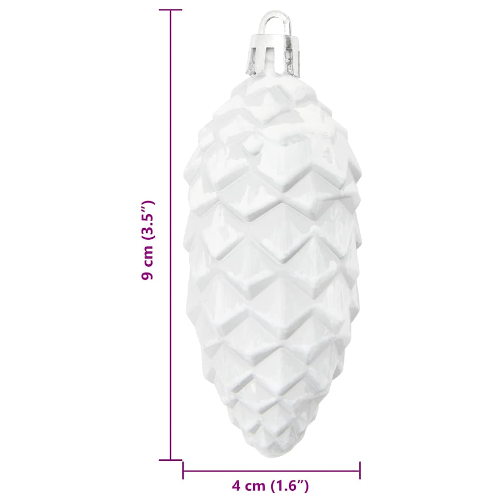 Decorazioni per Albero di Natale 40 pcs Bianco 42018894