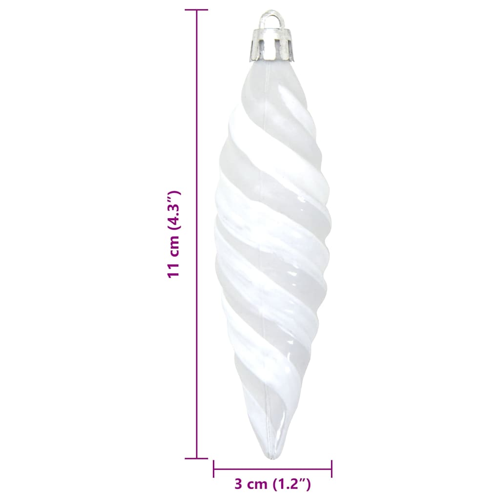 Decorazioni per Albero di Natale 40 pcs Bianco 42018900