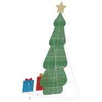 Albero di Natale Illuminato con 3 Scatole Regalo 2D Bianco Caldo 42019618
